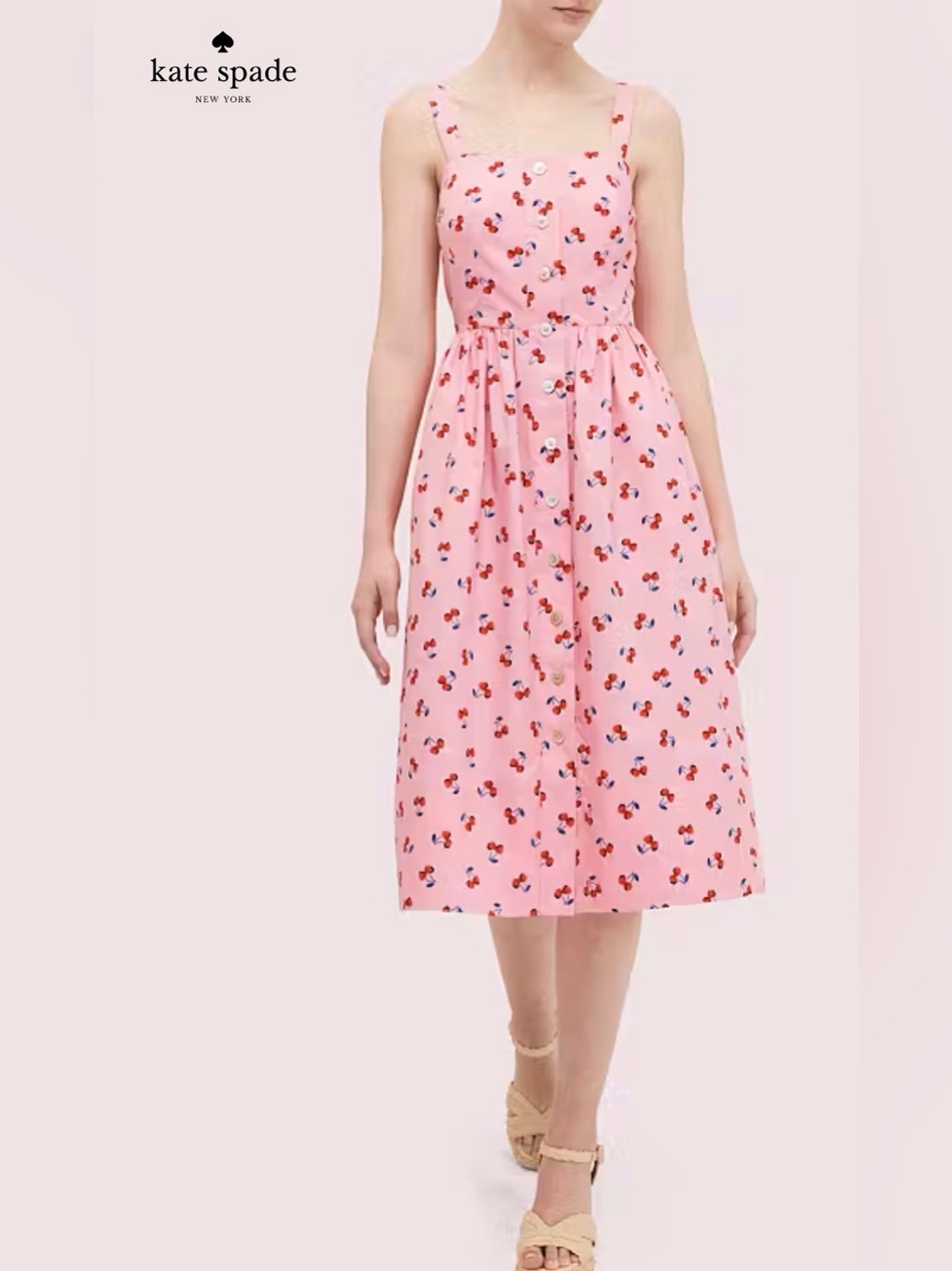 KATE SPADE Cherry Toss Poplin Dress